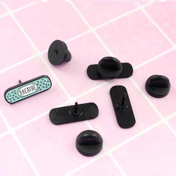 NEW Set of 4 Calm Breathe Bandage Enamel Pins - Picture 3 of 3